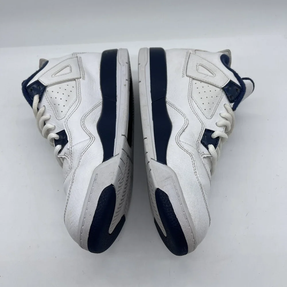 Jordan 4 Retro LS Legend Boys' Size 3Y Sneakers 707430-107 White Navy Blue Shoes